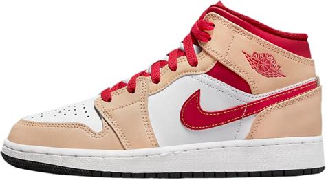 Jordan Youth Air Mid Gs Beige Red Size Y