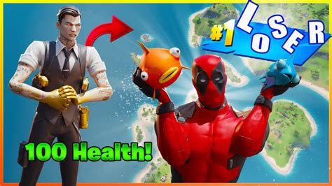 100 Health Only Challenge In Fortnite Battle Royale 100 Subscriber