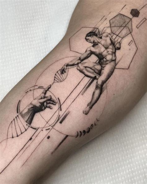 Creation Of Adam Hands Tattoo