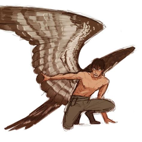 Hostile Birdman By Nebluus On DeviantArt Wings Art Wings Drawing