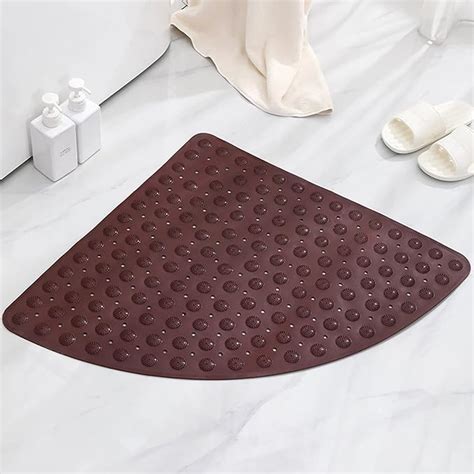 Tapis De Douche D Angle Antid Rapant Anti Moisissure Avec Ventouse Et