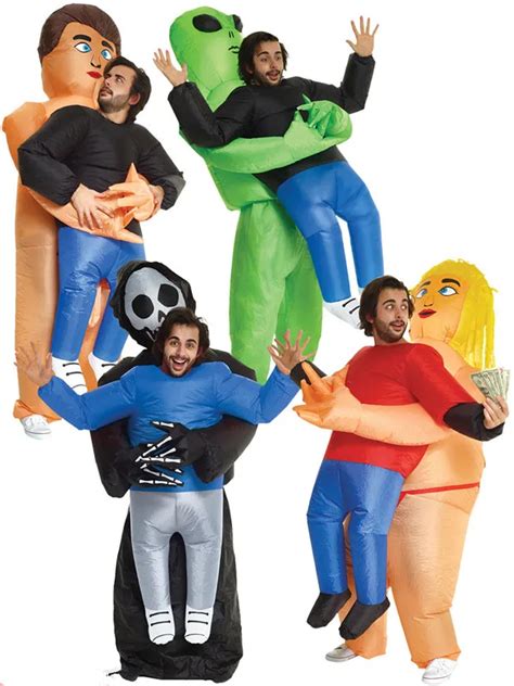 Inflatable Costume Green Alien Adult Funny Blow Up Suit Party Fancy Dress Unisex Costume