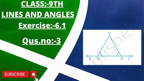 Lines And Angles Class 9th Ch 6 Question 3 YouTube