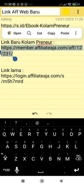 mengganti link panjang   id  link pendeknya tetap sama