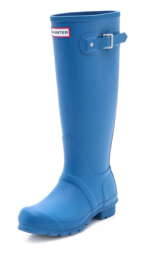 Hunter Original Tall Boots In Denim Blue Blue Lyst