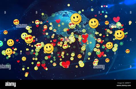 Emoji Symbol abstrakten Hintergrund Lächeln Liebe traurige Emoticon