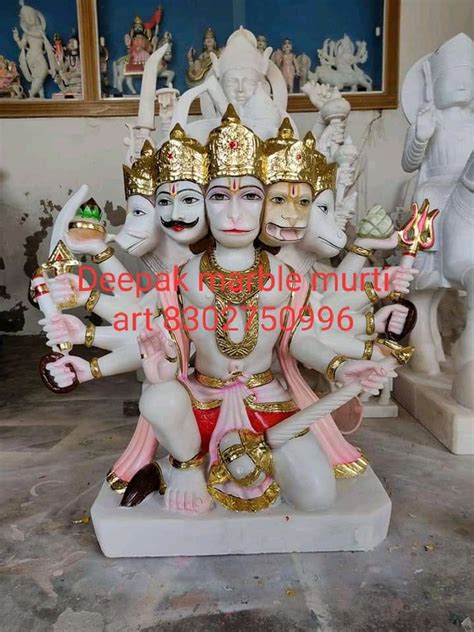 White Marble Panchmukhi Hanuman Statue At Rs 75000 Panchmukhi Hanuman