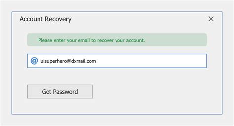 Password Recovery Form Winforms Controls Devexpress Documentation