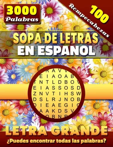 Sopa De Letras En Espanol Letra Grande Para Adultos Acr Env O Gratis