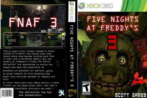 Five Nights At Freddys 3 Xbox 360 Box Art Fivenightsatfreddys