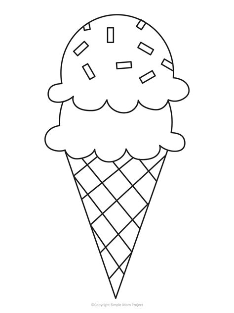 Free Printable Ice Cream Template Ice Cream Coloring Pages Ice Cream