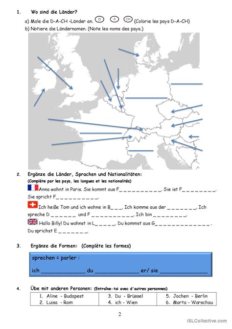 Deutschsprachige L Nder Und Ihre Nac Deutsch Daf Arbeitsbl Tter Pdf Doc