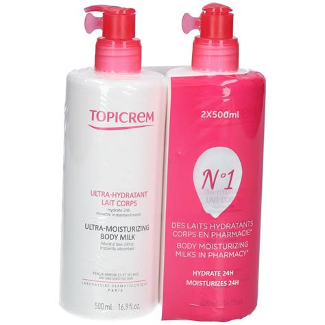 Topicrem Ultra Hydratatant Lait Corps 2x500 Ml Redcare Pharmacie