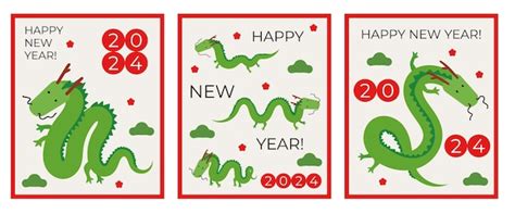 Premium Vector | Set of happy chinese new year greeting cards