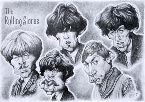 Rolling Stones 2 By Grosu Famous People Cartoon Toonpool