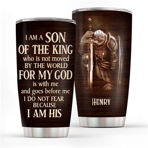 Personalized Stainless Steel Tumbler For My God Is With Me And Goes