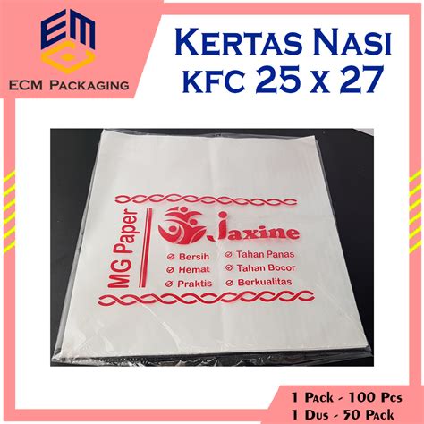 Jual Kertas Nasi Kfc Kertas Pembungkus Nasi Kertas Burger Kertas