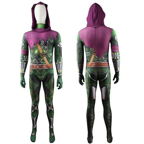 Spider-Man: No Way Home Green Goblin Costume - Bodysuit Hood Set Green ...