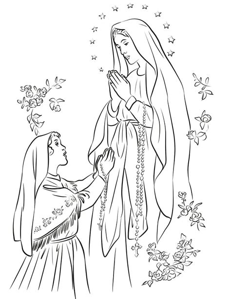 Dibujos De Virgen Maria Para Colorear Dibujos Online