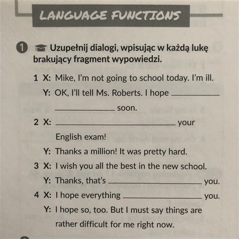 Uzupe Nij Dialogi Wpisuj C W Ka D Luk Brakuj Cy Fragment