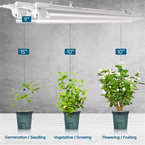 Barrina Plant Grow Lights 4FT 5000K Full Spectrum Daylight White 252W