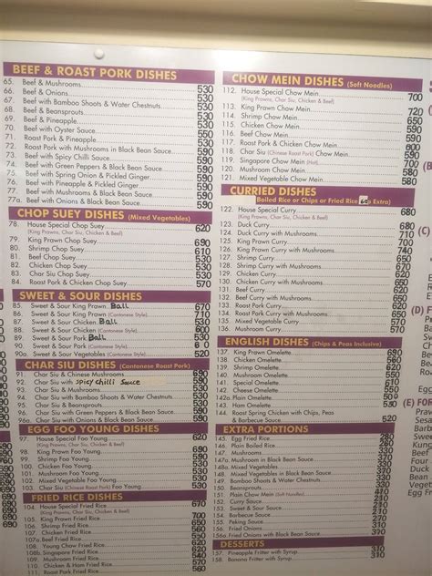 Menu At New Golden Dragon Takeaway Fast Food Leominster