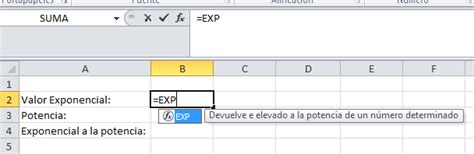 Funci N Exponencial En Excel