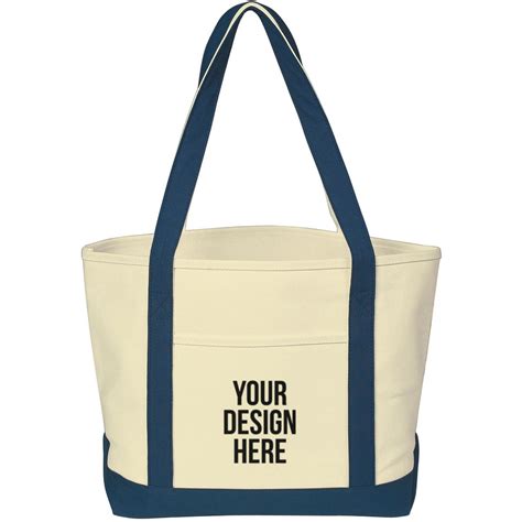 Printed Heavy Cotton Canvas Boat Tote Bags Screen Print