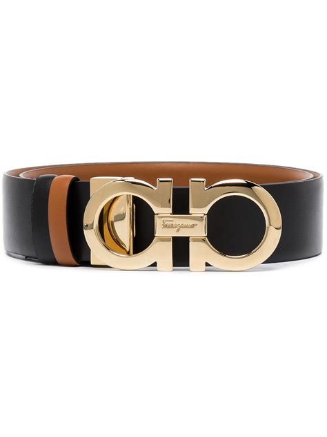 Ferragamo Gancini Reversible Leather Belt Black Farfetch