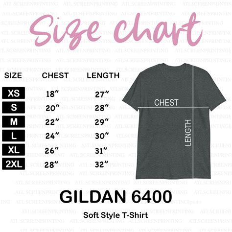 Gildan 64000 Size Chart Gildan Softstyle T Shirt Sizes Flat Lay