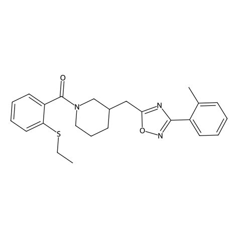 Buy 2 Ethylthio Phenyl 3 3 O Tolyl 1 2 4 Oxadiazol 5 Yl Methyl