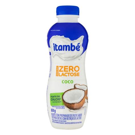 Iogurte Parcialmente Desnatado Coco Zero Lactose Itamb Nolac Garrafa