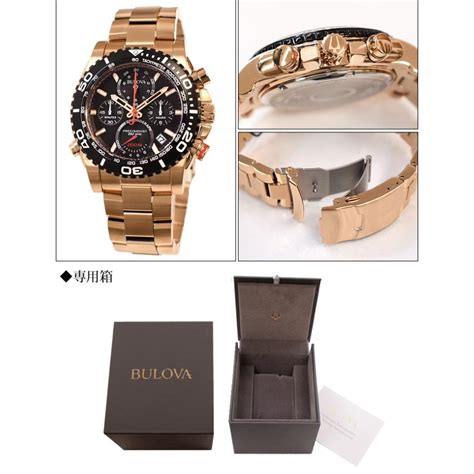 ブローバ Bulova メンズウォッチ 98b213 ローズゴールド プレシジョニスト クロノグラフ Precisionist