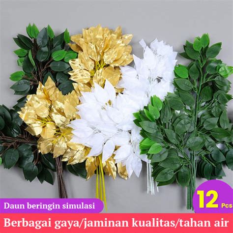 Daun Beringin Latex Cabang Artificial Lusin Dekorasi Lazada Indonesia