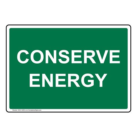 Environment Energy Conservation Signs