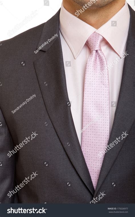 Grey Suit Pink Tie Foto Stock 175026977 Shutterstock