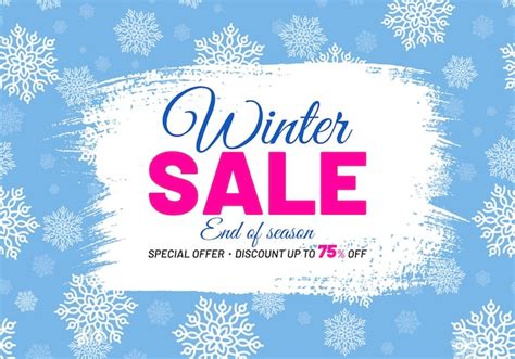 Premium Vector Winter Sale End Of Season Flyer