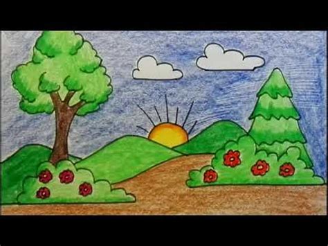 Sunrise Sunset Drawing For Kids