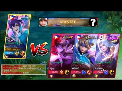 WANWAN VS 3 TOP GLOBAL SKINNER Who Win MLBB YouTube