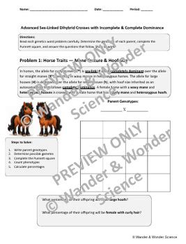 Advanced Sex Linked Dihybrid Crosses With Incomplete Complete Dominance