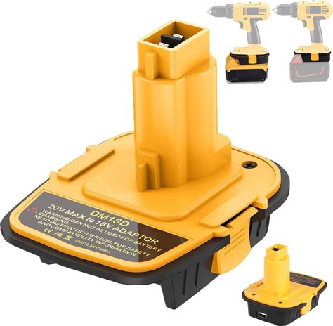 TPDL DM18D Battery Adapter Replace For Dewalt 20V Lithium Ion To 18V