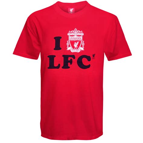 Liverpool Football Club Official Soccer T I Love Lfc Mens T Shirt