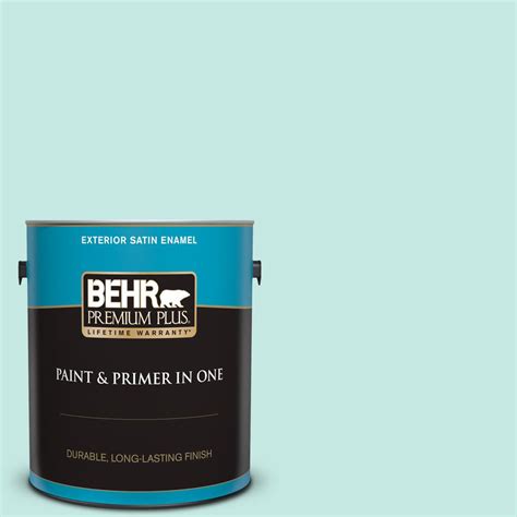 Behr Premium Plus Gal P Clear Aqua Satin Enamel Exterior Paint