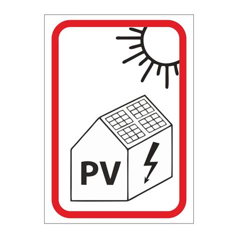 Fotowoltaika z modułami PV naklejka tabliczka Sklep z naklejkami