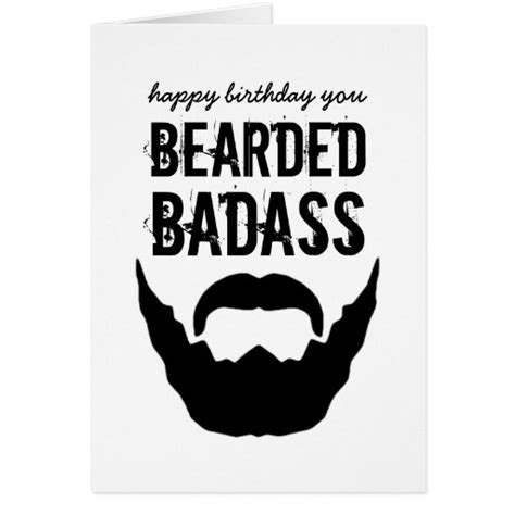 Bearded Bada Birthday Card Zazzle