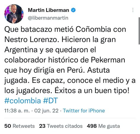 Martín Liberman Da Por Hecha La Llegada De Un Entrenador Argentino A La