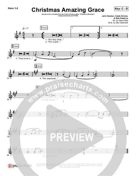 Christmas Amazing Grace French Horn Sheet Music Pdf Caleb And Kelsey Praisecharts