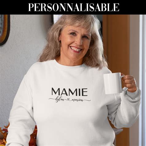 Sweat Prénom Coeur Pour Mamie Un Cadeau Unique Assortis Moi