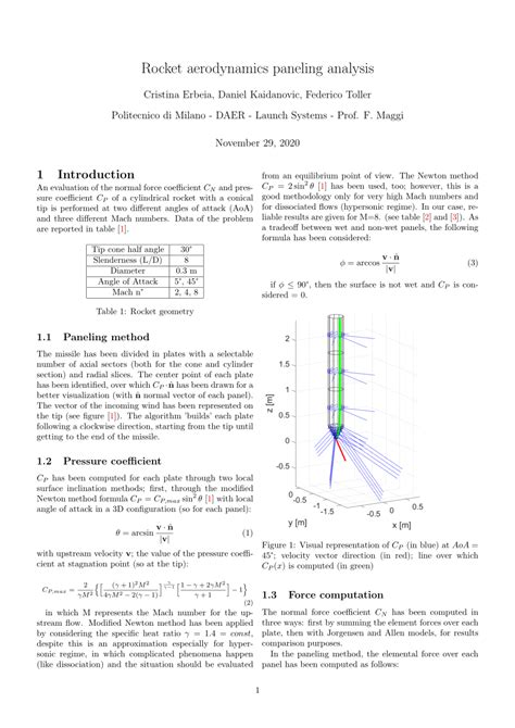 (PDF) Rocket aerodynamics paneling analysis