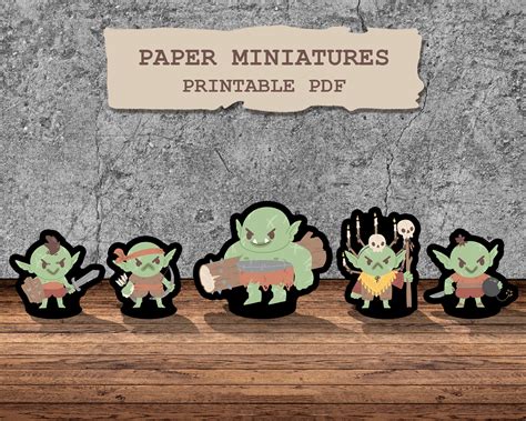 Sirin Doodles Dandd Paper Miniatures Printable Set For Dandd Campaigns